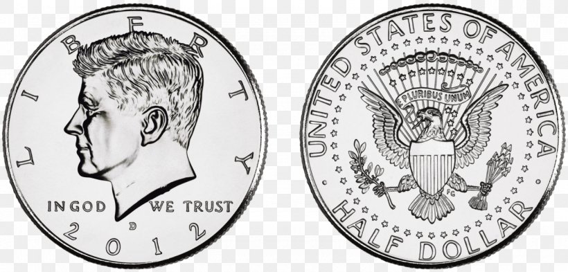 Kennedy Half Dollar United States Dollar Dollar Coin Penny, PNG, 1280x614px, Half Dollar, Black And White, Canadian Dollar, Cent, Coin Download Free