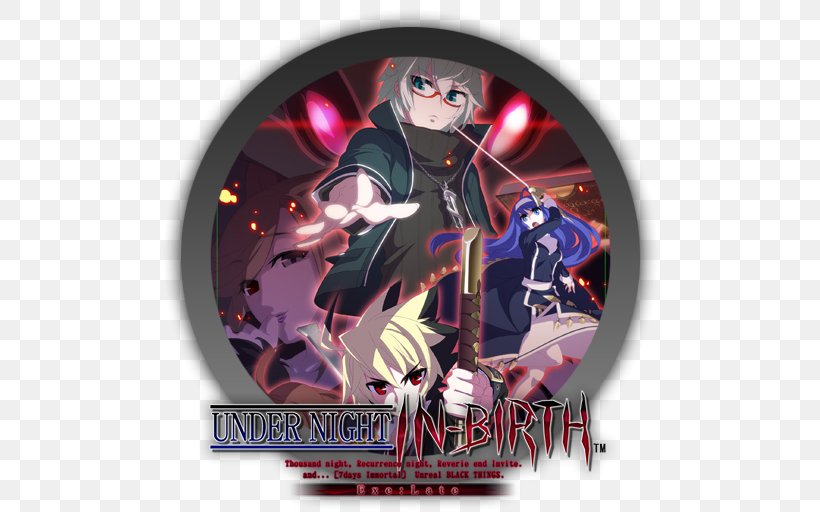 Under Night In-Birth BlazBlue: Cross Tag Battle PlayStation 3 Video Game, PNG, 512x512px, Watercolor, Cartoon, Flower, Frame, Heart Download Free