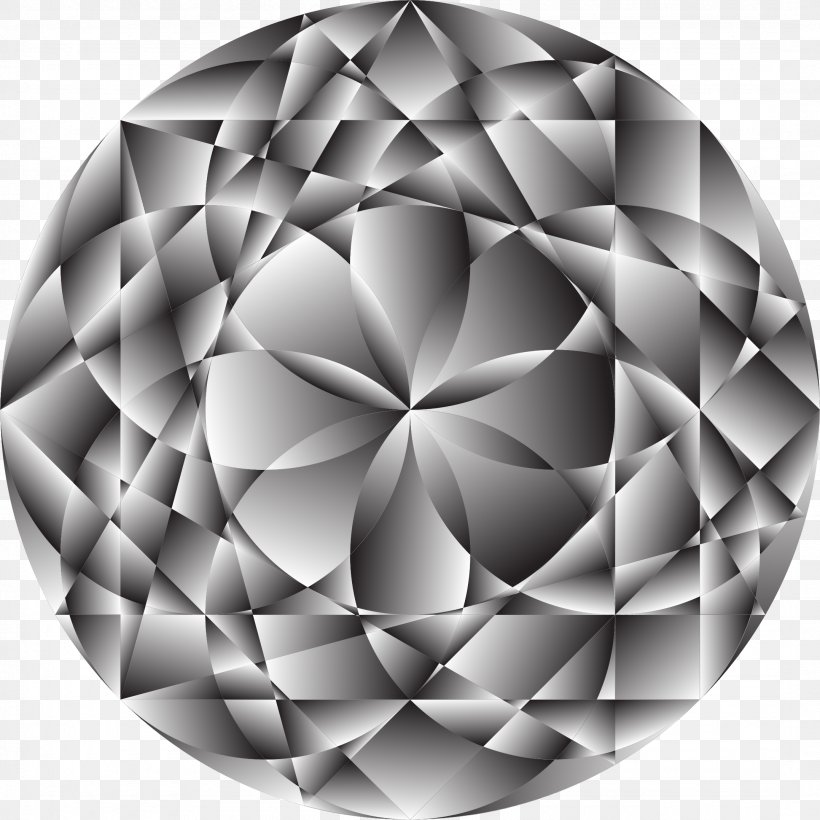 Gemstone Diamond Clip Art, PNG, 2155x2155px, Gemstone, Black And White, Diamond, Drawing, Grey Download Free
