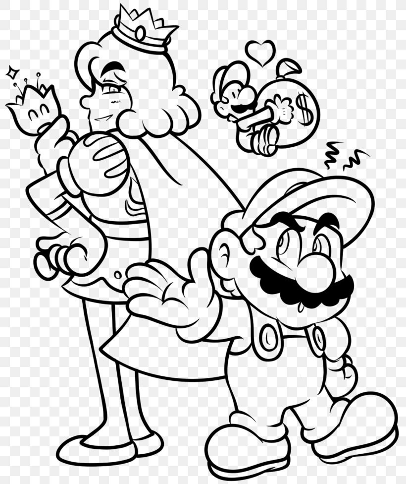 Mario & Yoshi Mario & Luigi: Superstar Saga Princess Peach Drawing, PNG, 818x976px, Watercolor, Cartoon, Flower, Frame, Heart Download Free