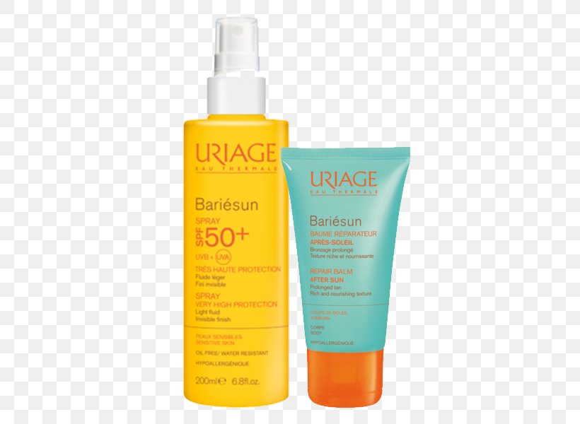 Sunscreen Uriage-les-Bains Aerosol Spray Lotion Factor De Protección Solar, PNG, 600x600px, Sunscreen, Aerosol Spray, Child, Cosmetics, Cream Download Free