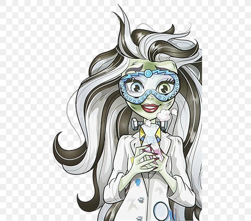 Frankie Stein Monster High Doll Barbie OOAK, PNG, 500x721px, Watercolor, Cartoon, Flower, Frame, Heart Download Free