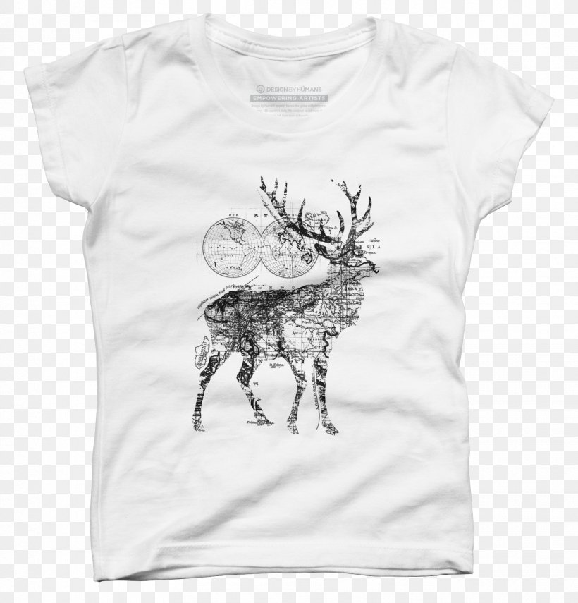 T-shirt Paper Drawing, PNG, 1725x1800px, Tshirt, Antler, Art, Clothing, Deer Download Free