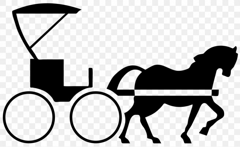 Horse And Buggy Carriage Clip Art, PNG, 1000x611px, Horse, Amish, Black, Black And White, Bridle Download Free