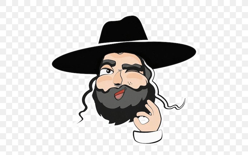 Telegram Sticker Jewish People Advertising Judaism, PNG, 512x512px, Telegram, Advertising, Beard, Cowboy Hat, Eyewear Download Free