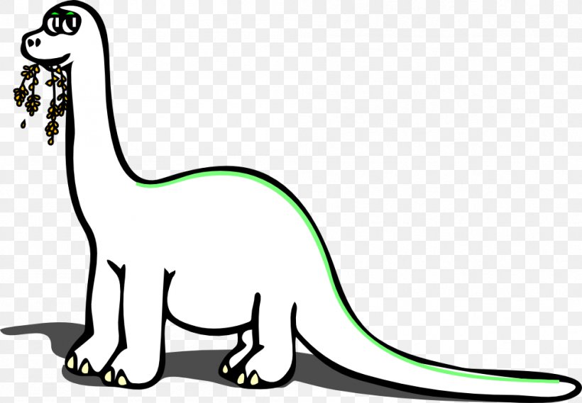 brontosaurus clipart black and white