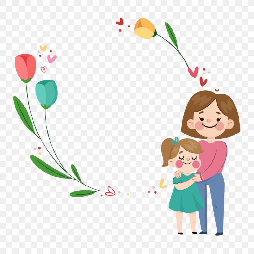 Mother's Day Father's Day Gift Clip Art, PNG, 1024x1024px, Watercolor, Cartoon, Flower, Frame, Heart Download Free