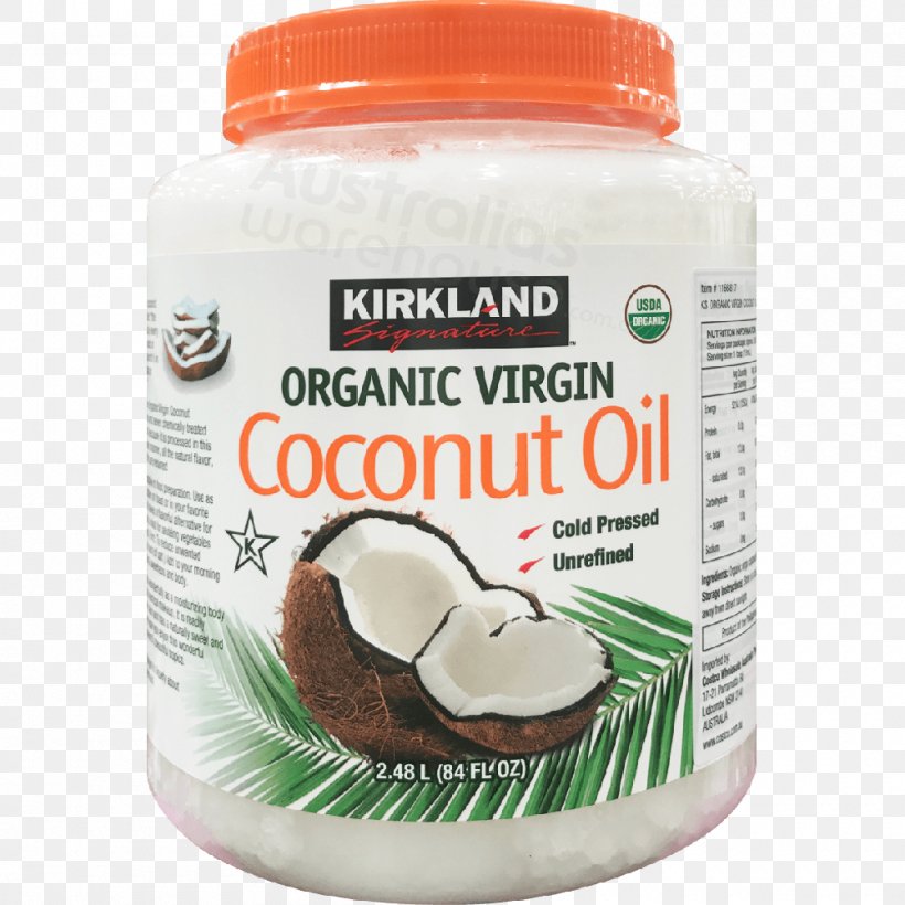 Kirkland Organic Food Coconut Oil, PNG, 1000x1000px, Kirkland, Coconut, Coconut Oil, Costco, Cream Download Free