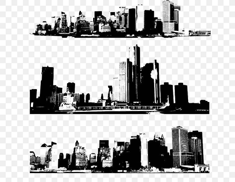 New York City Skyline, PNG, 650x635px, New York City, Art, Black And White, Building, City Download Free