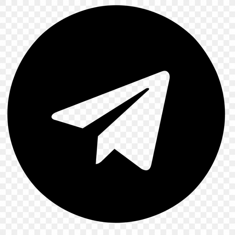 Telegram Logo, PNG, 1024x1024px, Logo, Black, Black And White, Brand, Monochrome Download Free