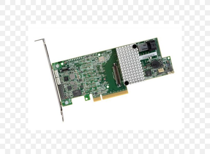 Serial Attached SCSI Disk Array Controller LSI Corporation PCI Express, PNG, 600x600px, Serial Attached Scsi, Broadcom Inc, Computer, Computer Component, Computer Hardware Download Free