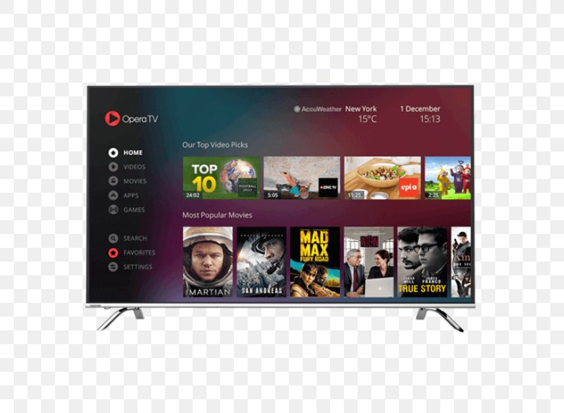 Television Set Web Browser LED-backlit LCD Smart TV Opera, PNG, 600x600px, 4k Resolution, Television Set, Advertising, Brand, Computer Software Download Free