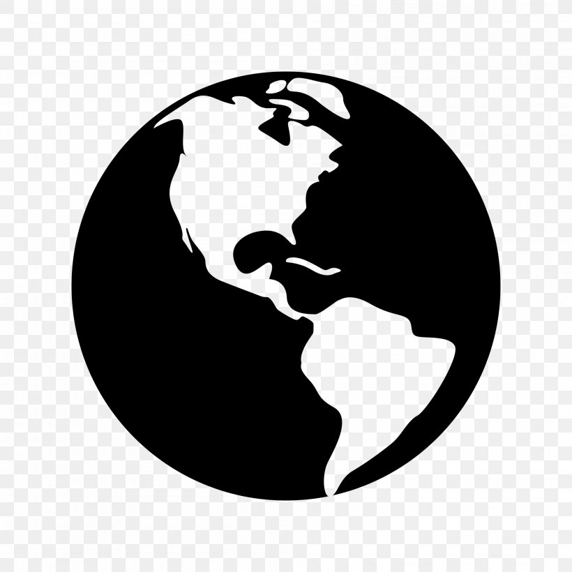 Globe Clip Art, PNG, 2000x2000px, Globe, Black, Black And White, Information, Logo Download Free