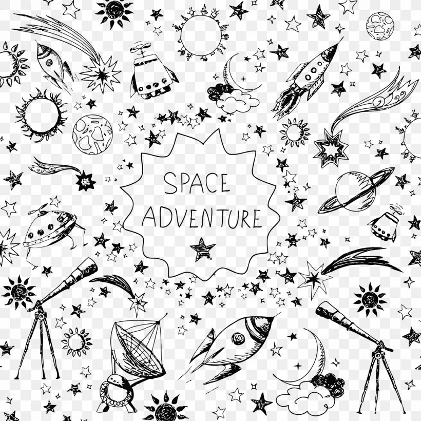 Outer Space Rocket Spaceflight Clip Art, PNG, 1300x1300px, Drawing, Area, Art, Artwork, Astronaut Download Free