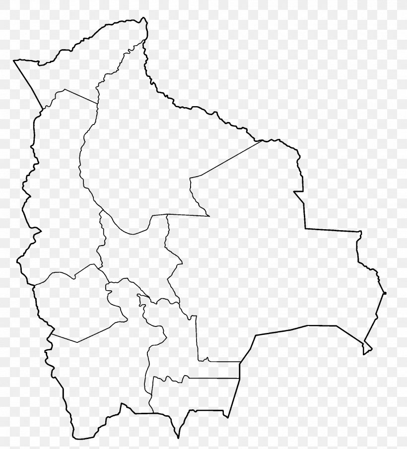 Santa Cruz Department Blank Map Departments Of Bolivia Atlas, PNG, 2000x2208px, Santa Cruz Department, Area, Atlas, Black And White, Blank Map Download Free