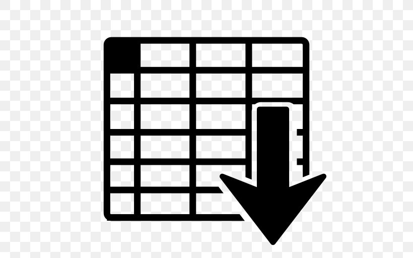 Symbol, PNG, 512x512px, Spreadsheet, Area, Black, Black And White, Chart Download Free