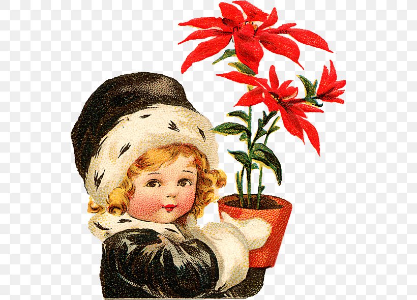 Poinsettia Christmas Day Clip Art Santa Claus Image, PNG, 543x590px, Poinsettia, Christmas And Holiday Season, Christmas Card, Christmas Day, Christmas Decoration Download Free