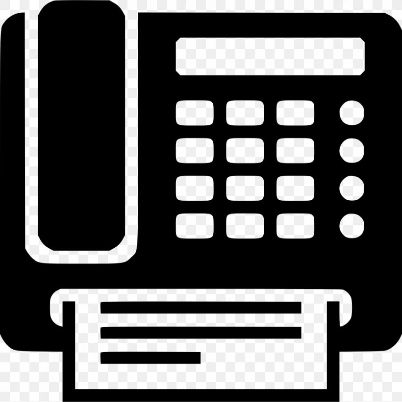 Fax Telephone Computer Software Email, PNG, 980x982px, Fax, Area, Black, Black And White, Brand Download Free