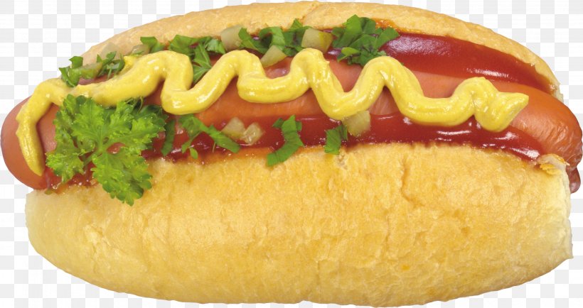 Hot Dog Hamburger Sausage Fast Food, PNG, 3184x1689px, Hot Dog, American Food, Bread, Cuisine, Dish Download Free
