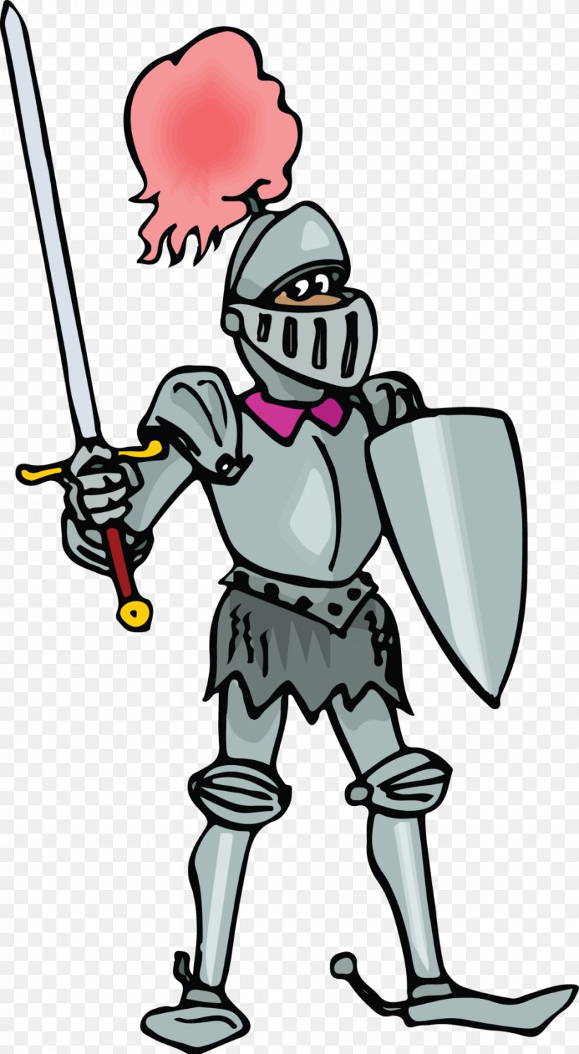 Knight Middle Ages Clip Art, PNG, 934x1700px, Knight, Artwork, Baseball Equipment, Cartoon, Fictional Character Download Free