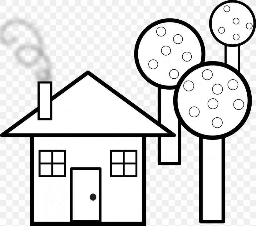 House Black And White Clip Art, PNG, 1969x1739px, House, Area, Black And White, Building, Drawing Download Free