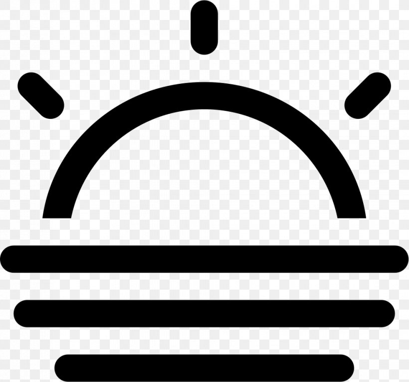 Sunset Sunrise Icon Design Clip Art, PNG, 981x916px, Sunset, Black And White, Brand, Fog, Icon Design Download Free