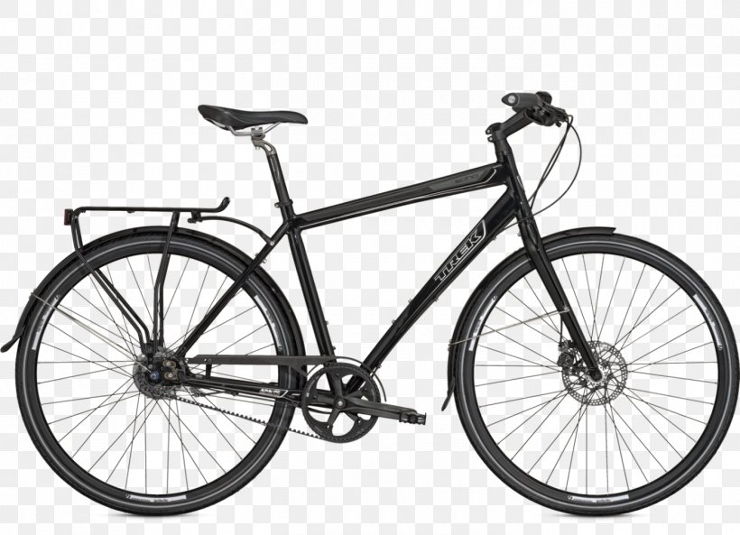 Hybrid Bicycle Trek Bicycle Corporation Electric Bicycle Racing Bicycle, PNG, 1400x1014px, Bicycle, Beltdriven Bicycle, Bicycle Accessory, Bicycle Commuting, Bicycle Drivetrain Part Download Free