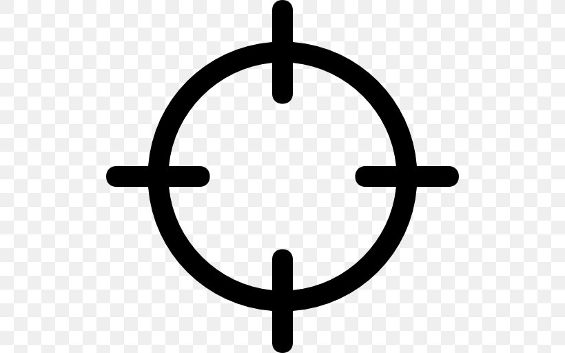 Reticle Telescopic Sight, PNG, 512x512px, Reticle, Black And White, Symbol, Telescopic Sight Download Free