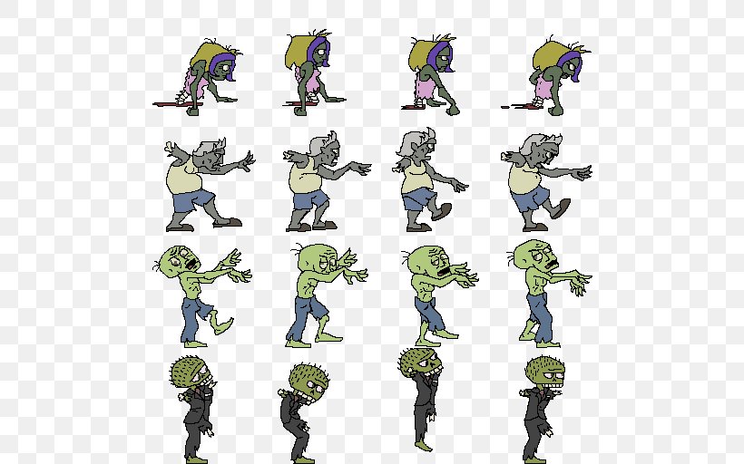 Sprite Zombies Ate My Neighbors Animation Computer Software, PNG, 512x512px, 2d Computer Graphics, Sprite, Animal Figure, Animation, Cartoon Download Free