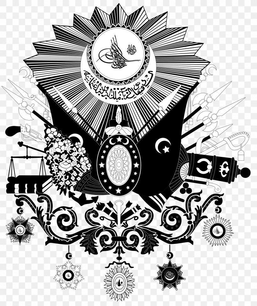 Turkey Coat Of Arms Of The Ottoman Empire Ottoman Turkish Tughra, PNG, 2000x2380px, Turkey, Abdul Hamid Ii, Black And White, Brand, Clock Download Free