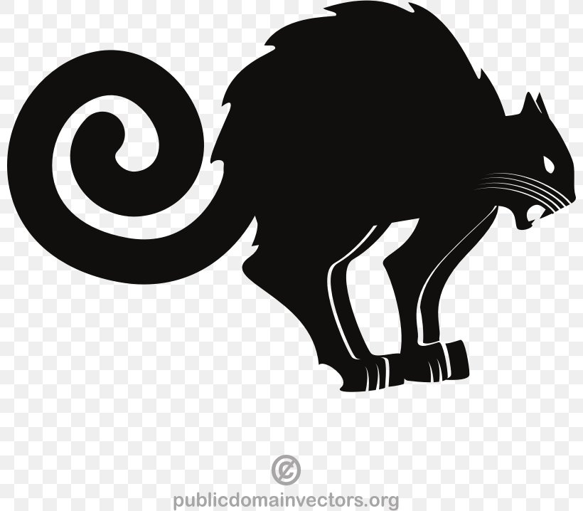 Cat Clip Art Vector Graphics Image Euclidean Vector, PNG, 800x718px, Cat, Black, Black And White, Carnivoran, Cat Like Mammal Download Free