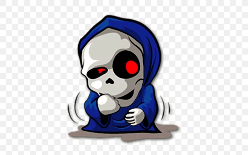 Death Sticker Telegram Shinigami Clip Art, PNG, 512x512px, Death, Bone, Fictional Character, Head, Headgear Download Free