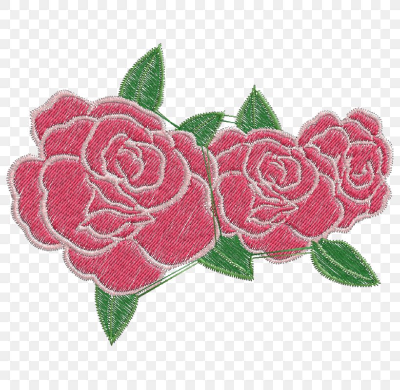 Garden Roses Cabbage Rose Embroidery Pink Handicraft, PNG, 800x800px, Garden Roses, Branch, Cabbage Rose, Color, Cut Flowers Download Free