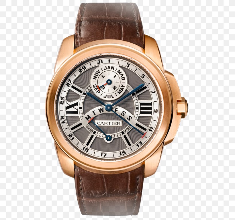 Watch Perpetual Calendar Cartier Chronograph Eco-Drive, PNG, 506x768px, Watch, Brand, Brown, Cartier, Cartier Calibre De Cartier Diver Download Free