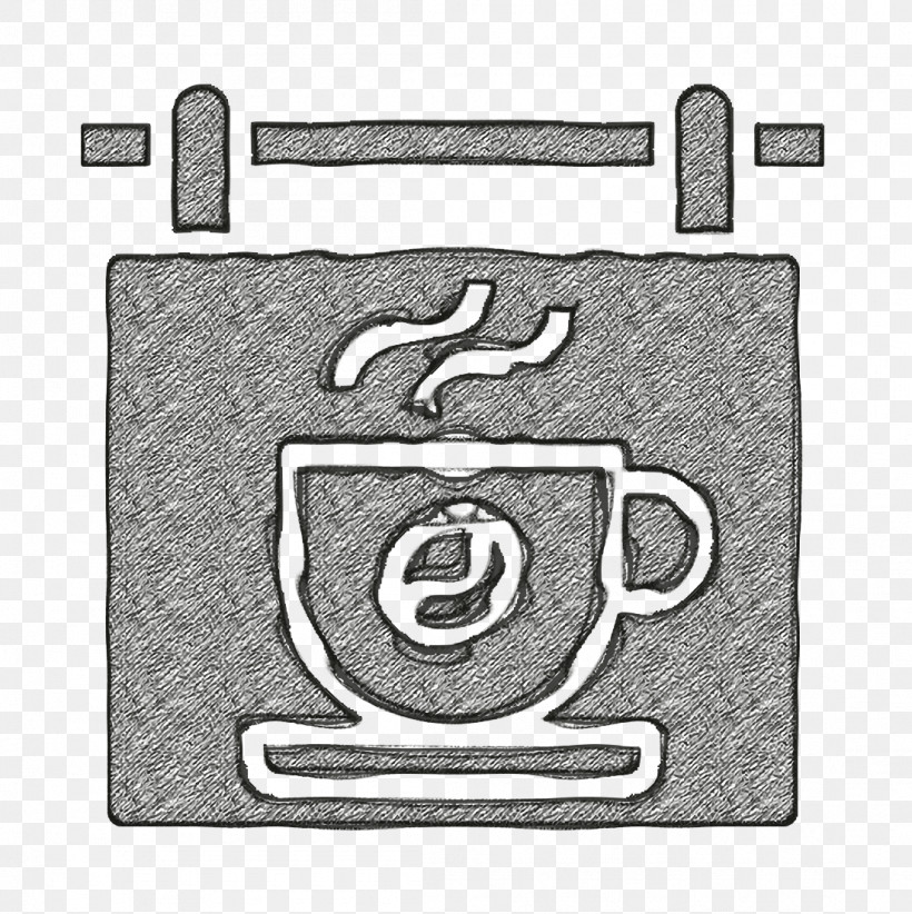 Signboard Icon Coffee Shop Icon, PNG, 1104x1108px, Signboard Icon, Coffee Shop Icon, Metal, Rectangle, Silver Download Free