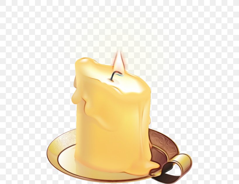 Candle Yellow Lighting Wax Vanilla, PNG, 500x633px, Watercolor, Candle, Dessert, Lighting, Metal Download Free