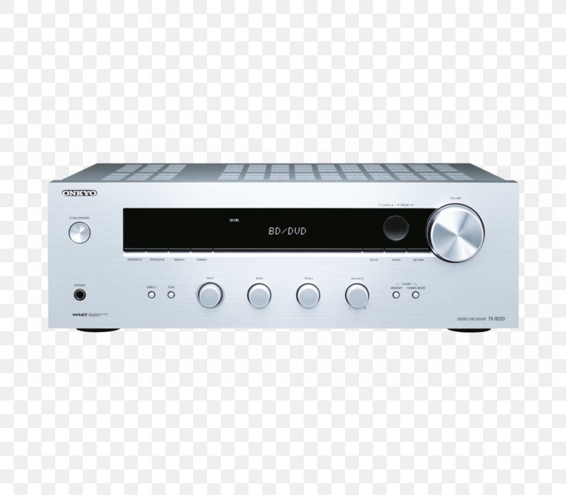 Onkyo TX-8020 AV Receiver Stereophonic Sound Audio Power Amplifier, PNG, 800x717px, Av Receiver, Amplificador, Amplifier, Audio, Audio Equipment Download Free