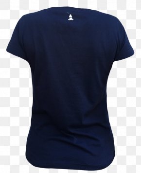 V - T-shirt Electric Blue Cobalt Blue Sleeve PNG