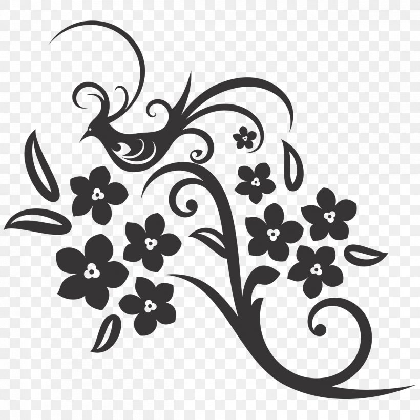 Flower Floral Design Royalty-free, PNG, 1201x1201px, Flower, Art, Black And White, Branch, Butterfly Download Free