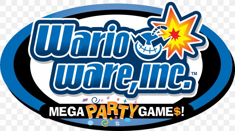 WarioWare, Inc.: Mega Party Game$! WarioWare, Inc.: Mega Microgames! Logo GameCube Nintendo, PNG, 1200x672px, Warioware Inc Mega Party Game, Area, Brand, Gamecube, Logo Download Free