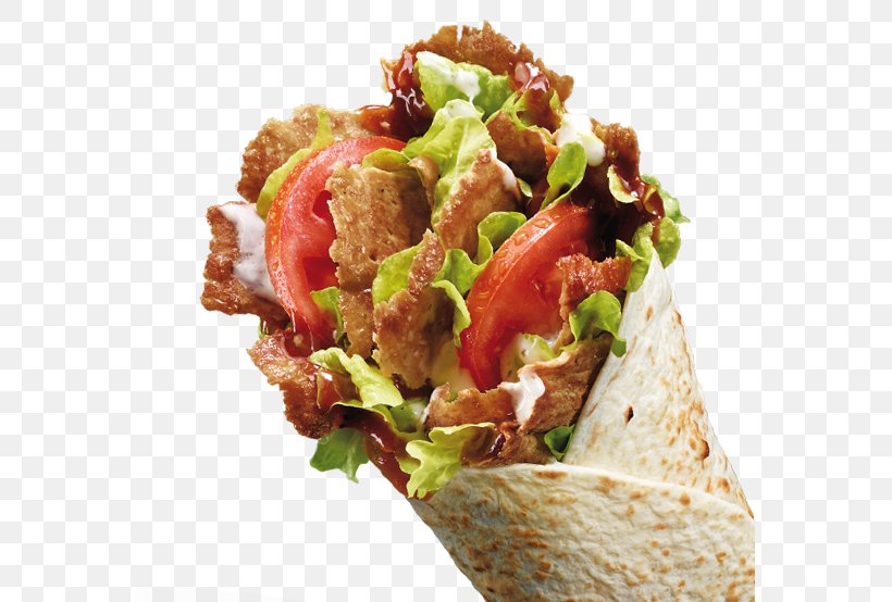 Wrap Doner Kebab Shawarma Pickled Cucumber Hamburger, PNG, 569x554px, Wrap, Appetizer, Blt, Chicken As Food, Dish Download Free