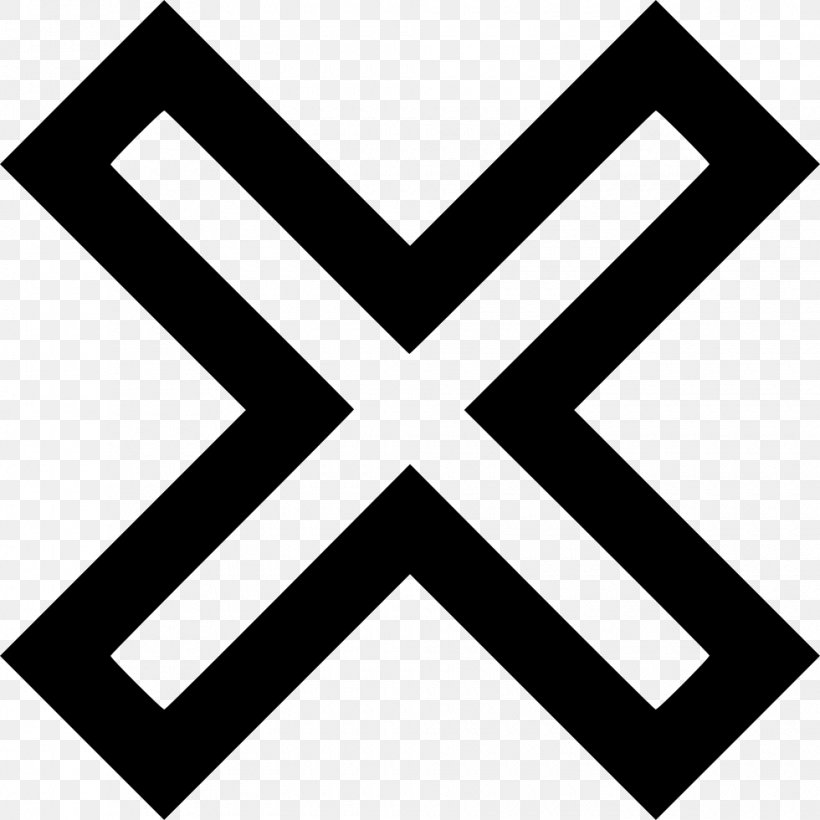 X Mark Sign Red, PNG, 980x980px, X Mark, Area, Black, Black And White, Brand Download Free