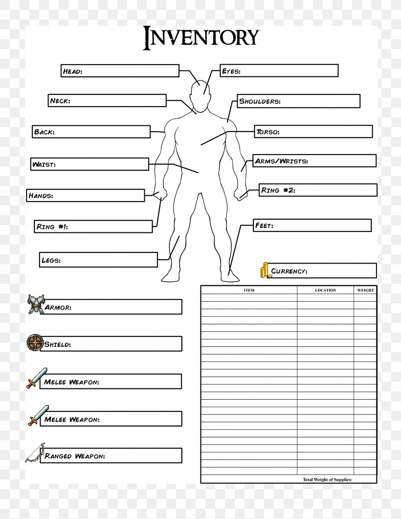 Dungeons & Dragons Online Pathfinder Roleplaying Game Character Sheet Character Creation, PNG, 2550x3300px, Dungeons Dragons, Adventure, Area, Black And White, Campaign Download Free