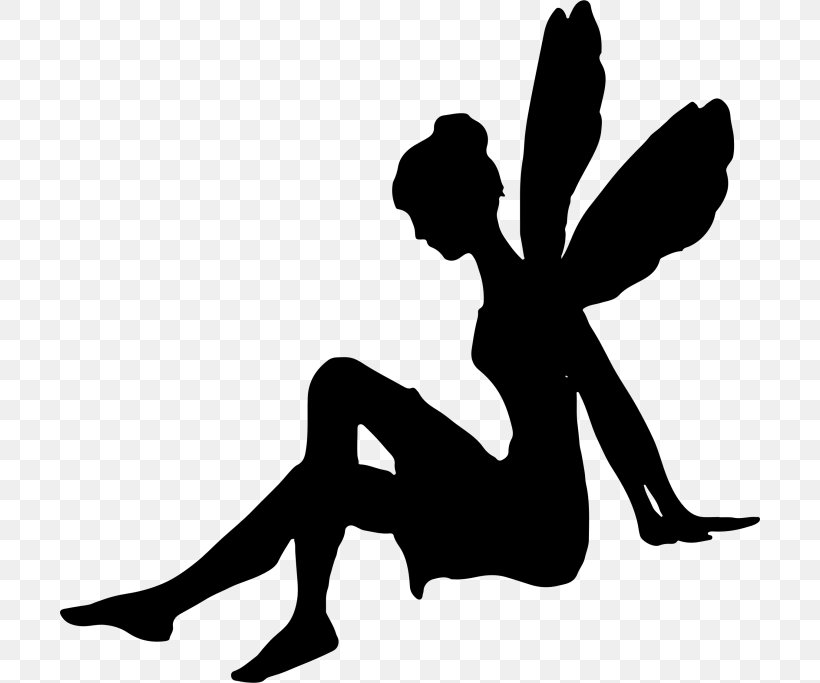 Silhouette Leg Sitting Wing Black-and-white, PNG, 700x683px, Silhouette, Blackandwhite, Human, Joint, Leg Download Free