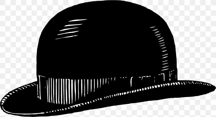 Bowler Hat Top Hat Clip Art, PNG, 2400x1308px, Bowler Hat, Black, Black And White, Brand, Cap Download Free