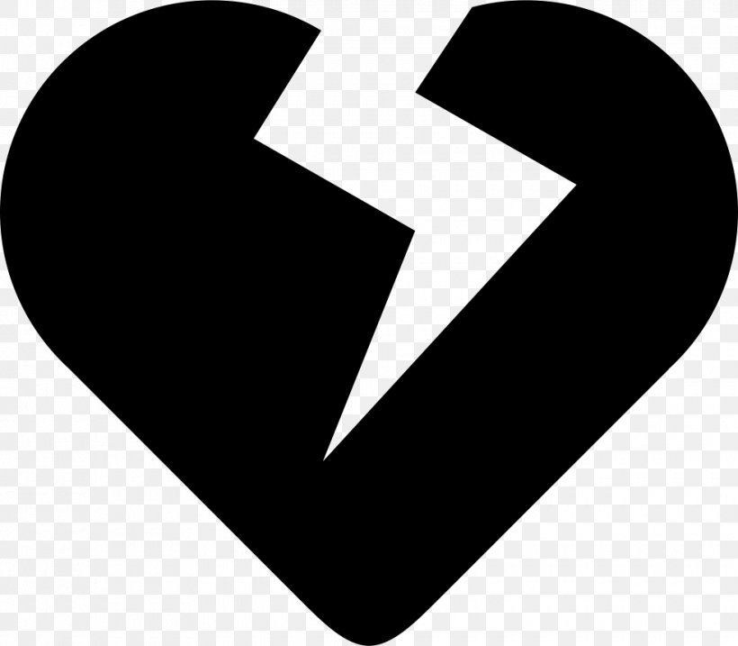 Broken Heart Vector Graphics Symbol, PNG, 980x858px, Heart, Black And White, Brand, Broken Heart, Logo Download Free