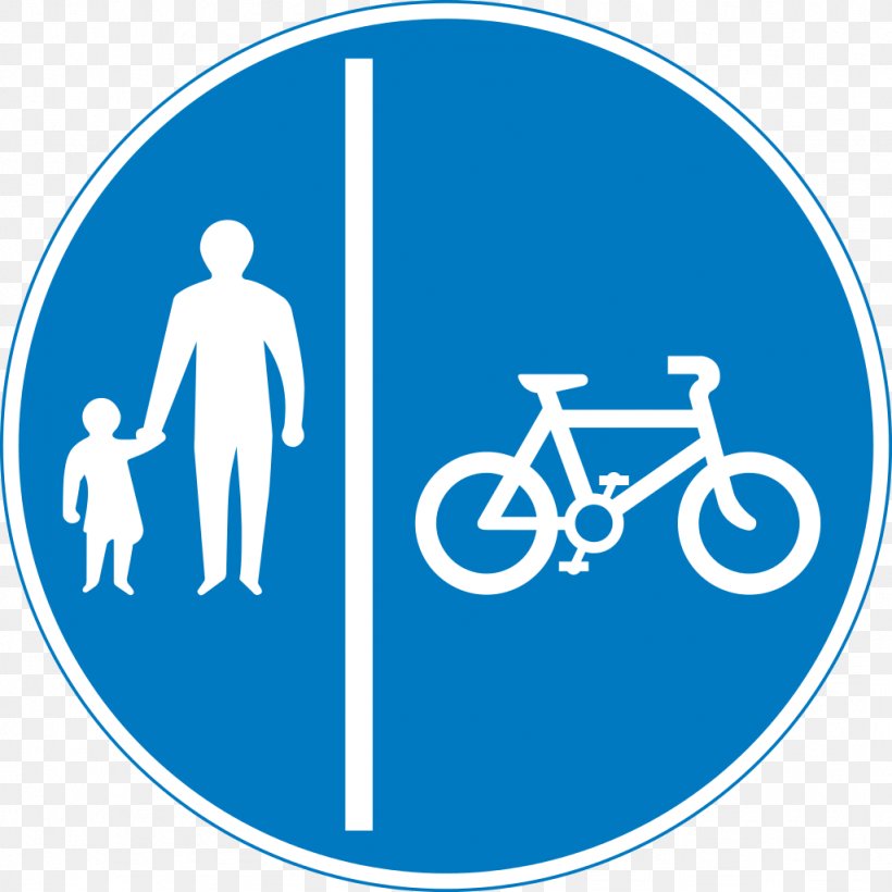 Cycling Bicycle Pedestrian Traffic Sign Road, PNG, 1024x1024px, Cycling, Area, Bicycle, Blue, Brand Download Free
