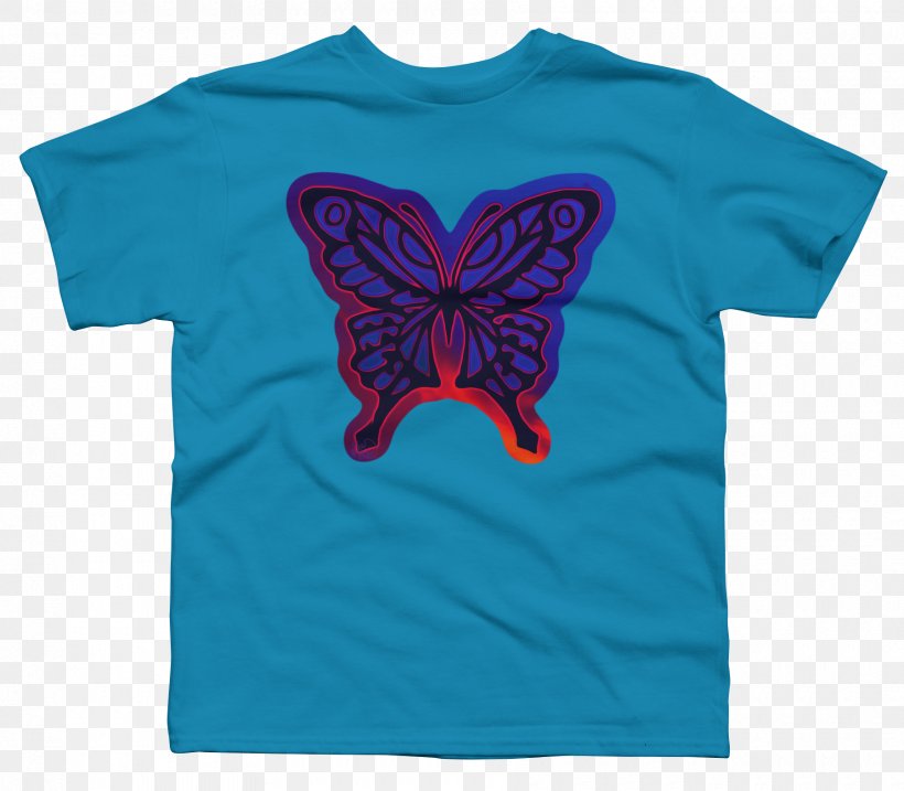 T-shirt Sleeve Turquoise Font, PNG, 1800x1575px, Tshirt, Active Shirt, Aqua, Blue, Butterfly Download Free