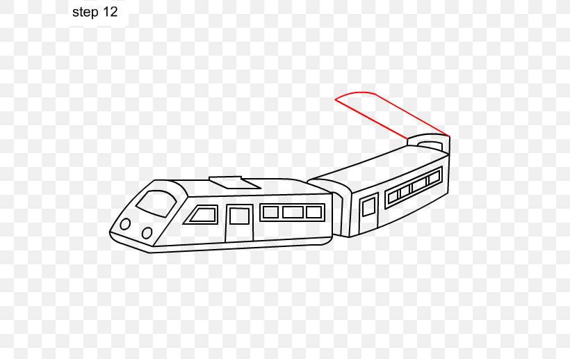 Thomas Train Drawing How-to Cartoon, PNG, 625x516px, Thomas, Area, Automotive Design, Automotive Exterior, Black And White Download Free