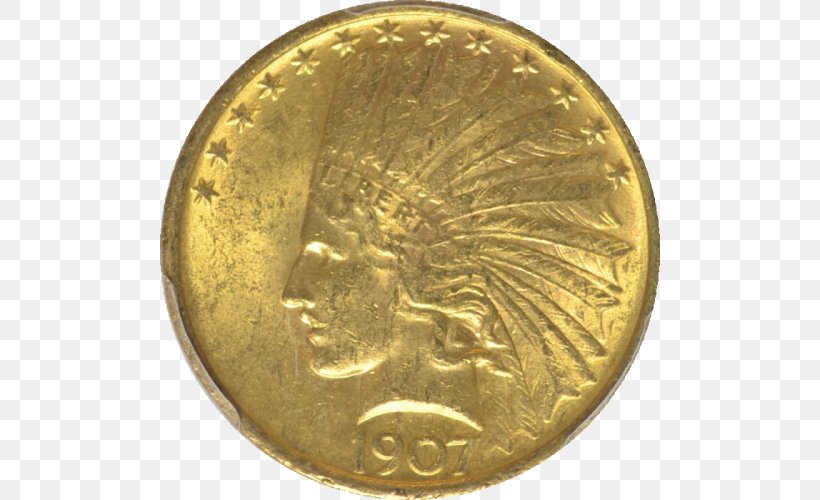 Coin Indian Head Gold Pieces Half Eagle, PNG, 500x500px, Coin, American Gold Eagle, Brass, Coin Grading, Currency Download Free